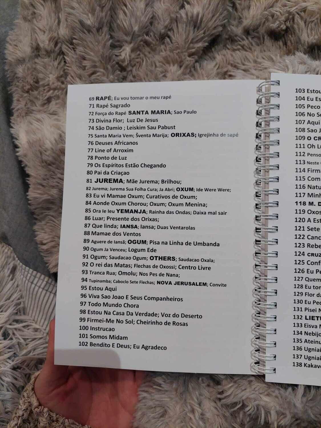 Apeiginė/gydomoji/augalinės medicinos dainų knyga