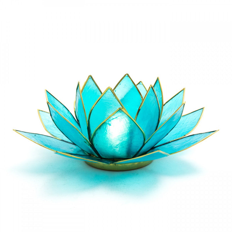 Capiz Shell Lotus Tealight Holders – Sacred Light in Colorful Petals
