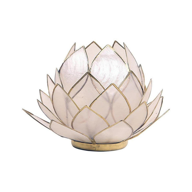 Capiz Shell Lotus Tealight Holders – Sacred Light in Colorful Petals